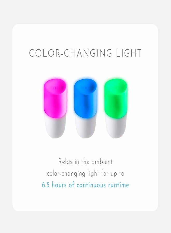Ellia Soothe Ultrasonic Essential Oil Aromatherapy Diffuser | 6.5hrs Continuous & 13hrs Intermittent Runtime, Gentle Color-Changing Glow (ARM-310WT), White - Image 4
